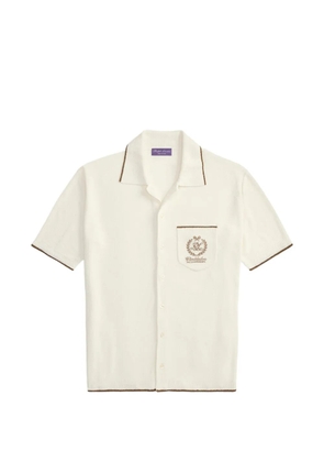 Ralph Lauren Purple Label wimbledon embroidered silk-blend shirt - White