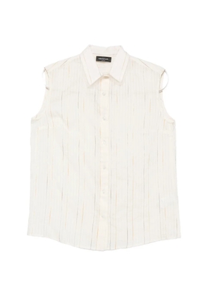 Fabiana Filippi pinstriped sleeveless shirt - Neutrals