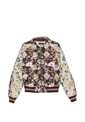 AMIRI floral-embroidered bomber jacket - Brown