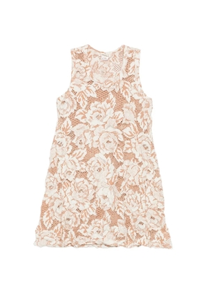 Comme Des Garçons floral-lace sleeveless T-shirt - Neutrals