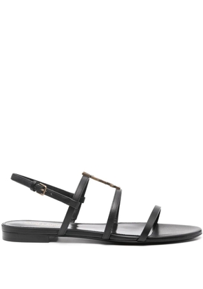 Saint Laurent New Cassandra flat sandals - Black