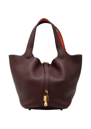 Hermès Pre-Owned 2015 Clemence and Swift Picotin Lock 22 Eclat handbag - Purple