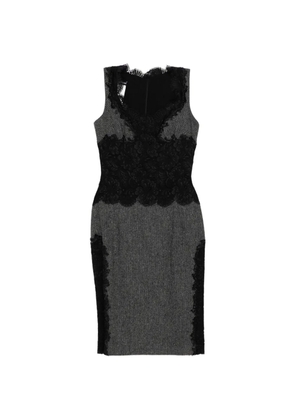 Dolce & Gabbana Pre-Owned Herringbone laced dress - Grey