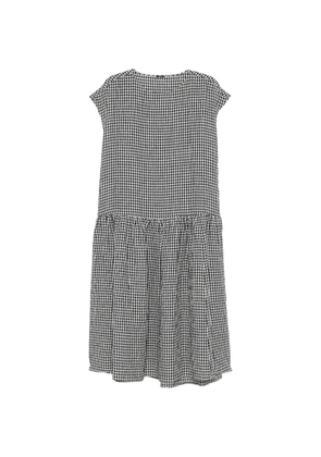 Apuntob gingham-check midi dress - Black