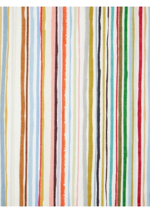 Paul Smith Signature Stripe linen scarf - Neutrals
