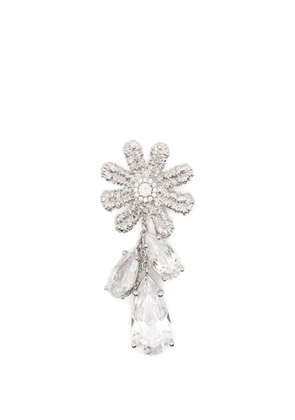 SHUSHU/TONG x YVMIN flower-motif drop earrings - Silver