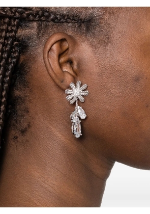 SHUSHU/TONG x YVMIN flower-motif drop earrings - Silver