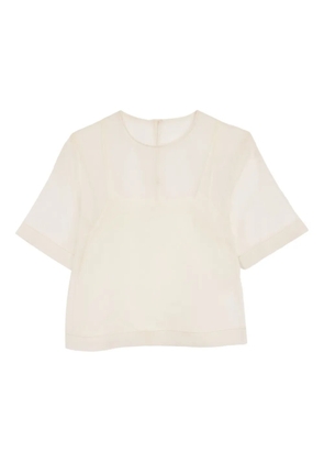 AMI Paris sheer top - White