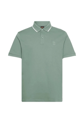BOSS logo-patch short-sleeve polo shirt - Green