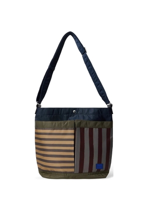 Paul Smith striped panel messenger bag - Blue