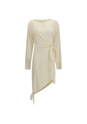 FRANCESCO MURANO Chemisier wrap-style dress - Neutrals