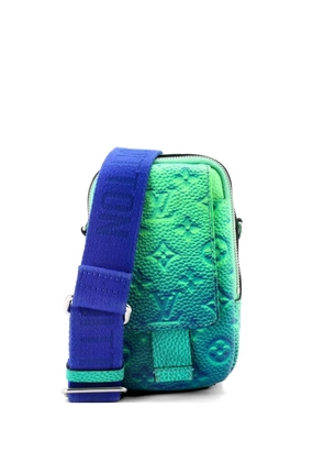 Louis Vuitton Pre-Owned Double Phone Pouch Limited Edition Illusion Monogram Taurillon Leather crossbody bag - Green