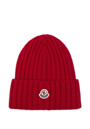 Moncler virgin wool beanie - Red