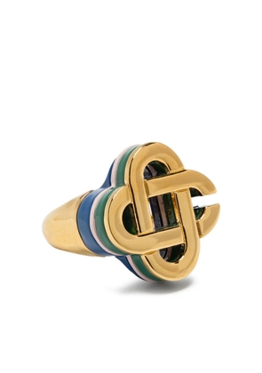 Casablanca logo-motif ring - Gold