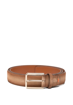 Santoni suede buckle-fastening belt - Neutrals