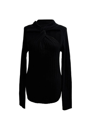 Versace Pre-Owned ribbed twisted sweater - Black