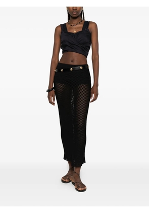 Blugirl sweetheart-neck cropped top - Blue