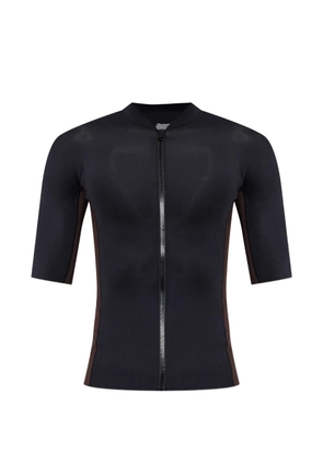 MM6 Maison Margiela zip-up beach T-shirt - Black