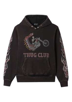 THUG CLUB graphic hooded sweatshirt - Black