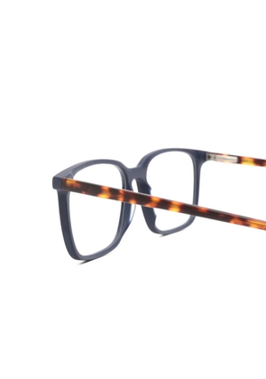 CHARLES STONE tortoiseshell-effect rectangle-frame glasses - Blue