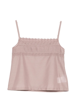 Low Classic embroidered-detail top - Pink