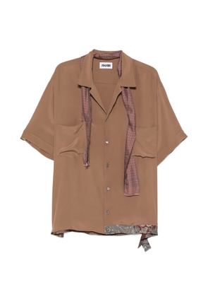 Magliano Posilini scarf-detail chest-pocket shirt - Neutrals