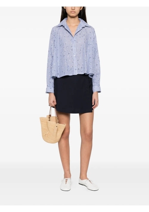 Manuel Ritz floral-print striped shirt - Blue