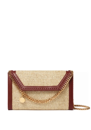 Stella McCartney Falabella raffia crossbody bag - Neutrals