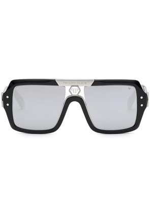 Philipp Plein Eyewear Square logo-print sunglasses - Black