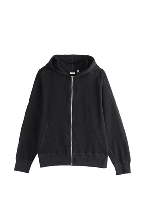 Nanamica waffle-knit zip-up hoodie - Black