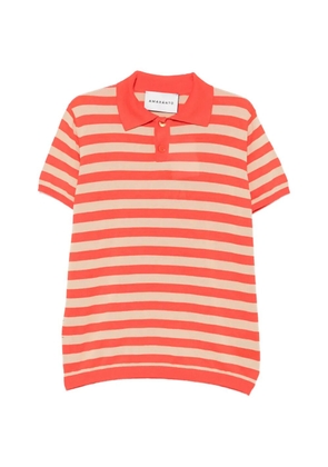 AMARÁNTO horizontal-stripe polo shirt - Orange