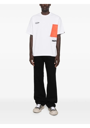 A BATHING APE® logo-print drawstring T-shirt - White