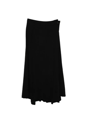 Yohji Yamamoto cotton maxi skirt - Black