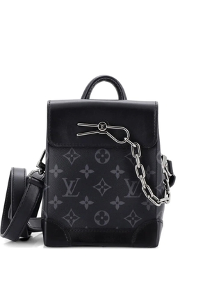 Louis Vuitton Pre-Owned Steamer Bag Monogram Eclipse Canvas Nano crossbody bag - Black