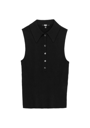 PAIGE Vesta polo top - Black