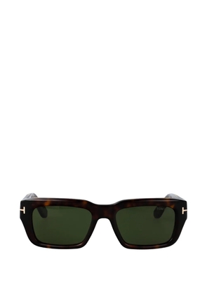 TOM FORD Eyewear tortoiseshell-effect rectangle-frame sunglasses - Brown