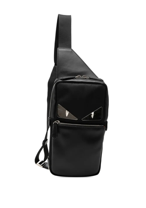 Fendi Pre-Owned 2010-2026 Leather and Nylon Monster Sling Bag crossbody bag - Black
