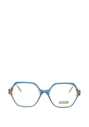 Benetton Sapphire geometric-frame glasses - Blue