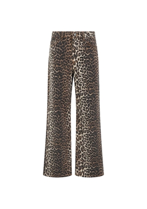 GANNI leopard-print trousers - Neutrals