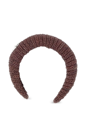 Vivienne Westwood Orb-plaque headband - Brown
