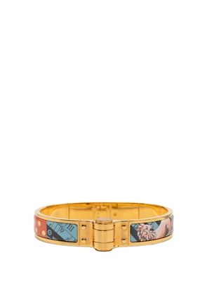 Hermès Pre-Owned 2000-2015 Narrow Enamel Charniere Hinge Bracelet PM costume bracelet - Blue