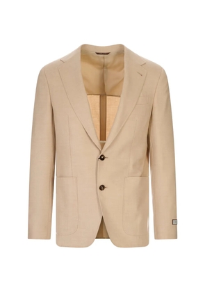Canali single-breasted patch-pocket blazer - Neutrals