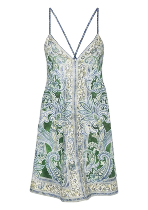 ZIMMERMANN Ottie Swing linen minidress - Green