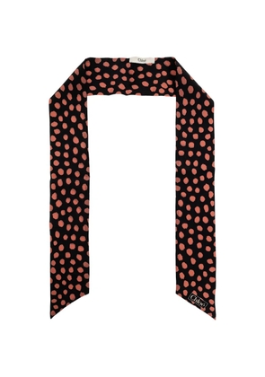 Chloé Spotted silk scarf - Black