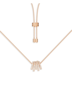 APM Monaco hoop adjustable necklace - Pink