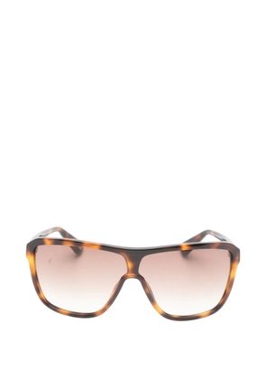 Marc Jacobs Eyewear tortoiseshell-effect geometric-frame sunglasses - Brown