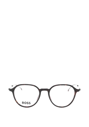 BOSS tortoiseshell-effect round-frame glasses - Brown