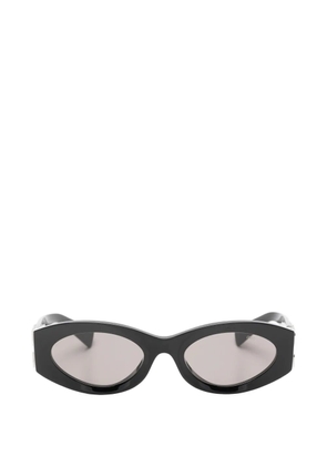 Miu Miu Eyewear logo-plaque sunglasses - Black