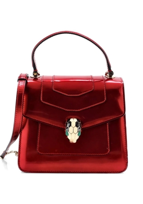 Bvlgari Pre-Owned Serpenti Top Handle Bag Patent Small satchel - Red