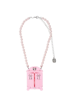 Ashley Williams window-pendant faux-pearl necklace - Neutrals